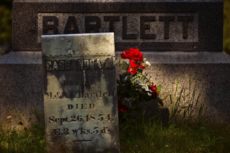 Grave of Cassandra Bartlett, West Dover, Vermont, 2010