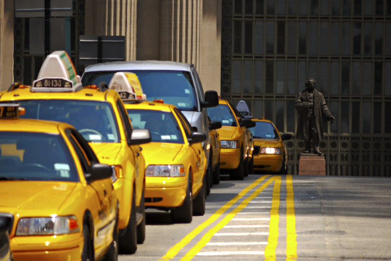 Taxis at Grand Central Terminal, New York City, New York, 2010