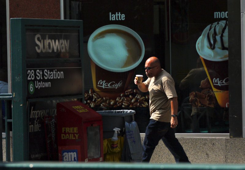 Coffee drinker, New York City, New York, 2010