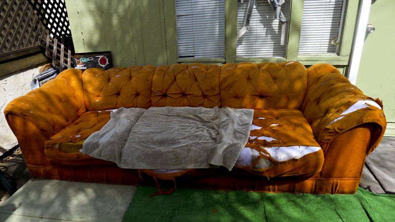 Orange couch, Mission Beach, San Diego, California, 2010