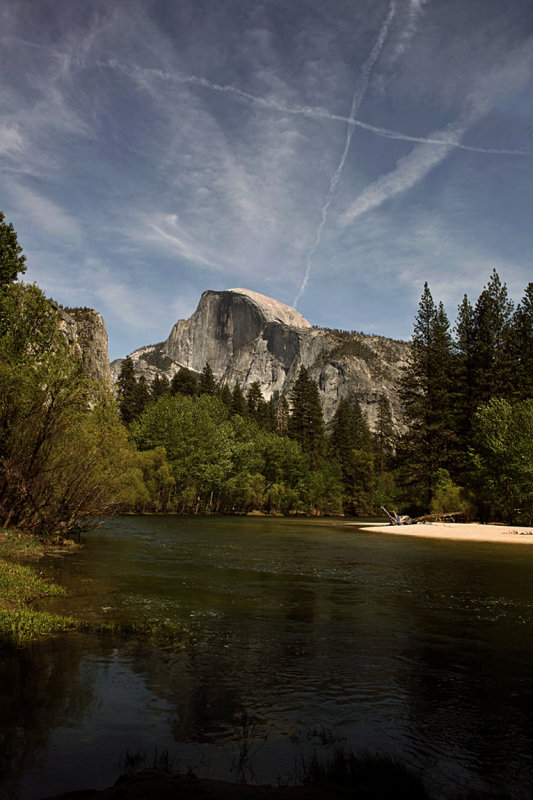 Graffiti over Half Dome, Yosemite National Park, California, 2008