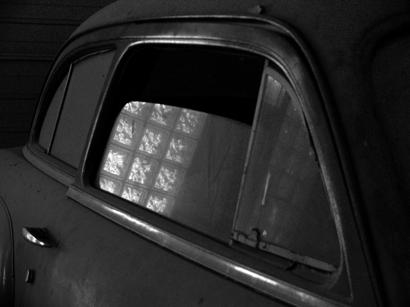Reflection in a car window, Placerville, California, 2008