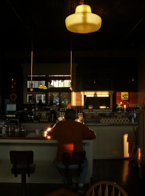 Dining alone, McCloud, California, 2008