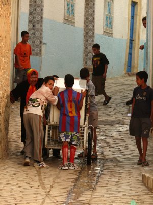 Moving the fridge, Sousse, Tunisia, 2008