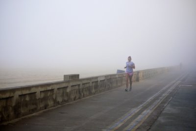 Foggy Run, Mission Beach, San Diego, California, 2010