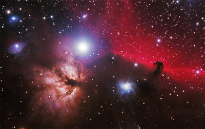 Horsehead  Nebula and Flame Nebula