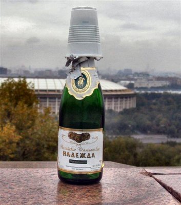 An abandoned bottle in Moscow.JPG
