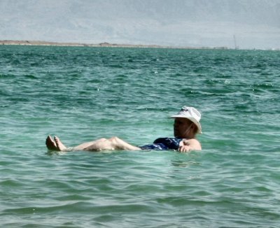 Just lying on the water of the Dead Sea .JPG