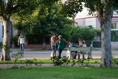 Planeando el da. Barrio de Miramar.  La Habana