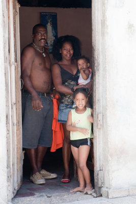 Familia en Santiago de Cuba