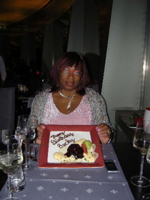 Becky's autographed dessert!