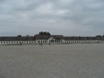 View across parade ground