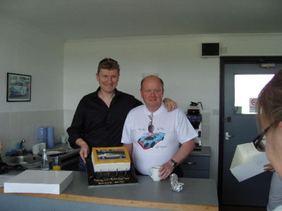 Paul & Birthday Cake with Jim