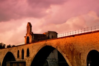 Avignon's Pont St-Bnezet with chapel