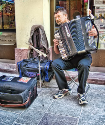 The accordionist who played Bach...