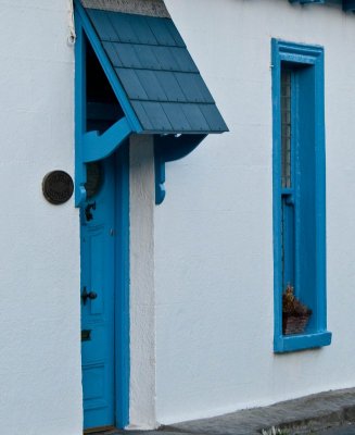 ...the exit was another little blue door in another country