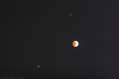 TOTAL LUNAR ECLIPSE WITH STARS - FEB. 20, 2008