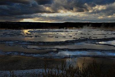  Sunset over Hot Lake