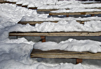 Snow Covered Tables