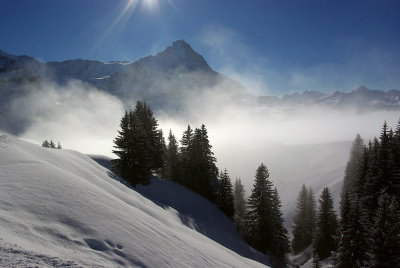 Sun, Eiger and Cloude