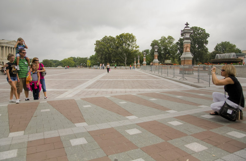 dana taking pictures for tourists in front of the U.S. Capitol Building - Wasington DC