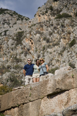 ronnie, michelle and dana at the gymnasium at delphi