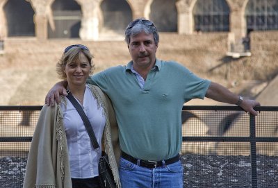 dana and mike at the colosseum