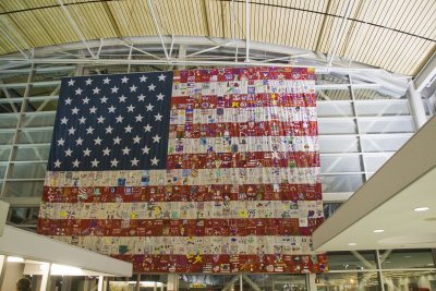 american flag at shreveport airport
