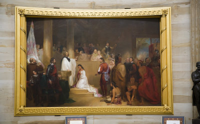 Baptism of Pocahontas, U.S Capitol Building Rotundra - Washington, DC