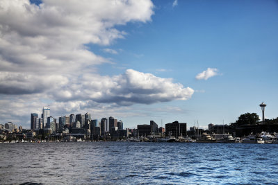 seattle skyline from lake union