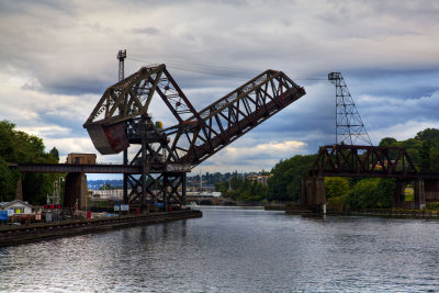 draw bridge at the entrance to salmon bay