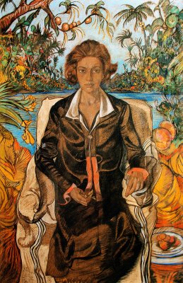Jadwiga Witkiewiczowa - portrait, 1925, pastel