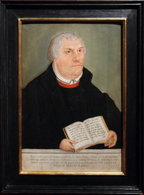 Lucas Cranach the Younger, workshop, German school, Portrait of Martin Luther, 16c.