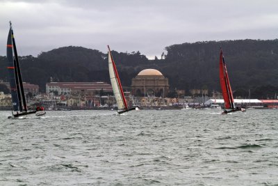 Headed towards the upwind mark