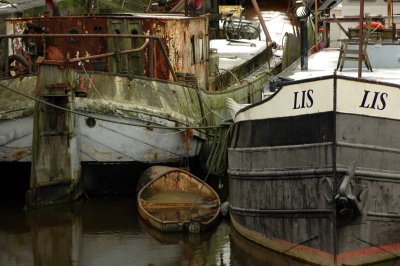 Canalboats in Groningen