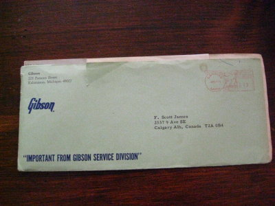 1976 Gibson Dove - original paperwork
