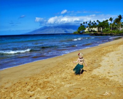 hula on the beach