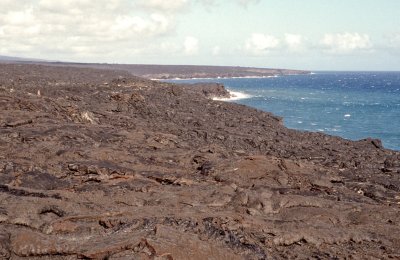 Lava flow to ocean