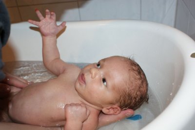 first bath