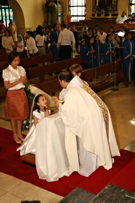 Hannah's first communion