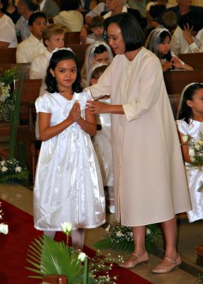 Hannah's first communion