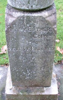 Mary Esther Condict Ballard b. 1833 d. 1909