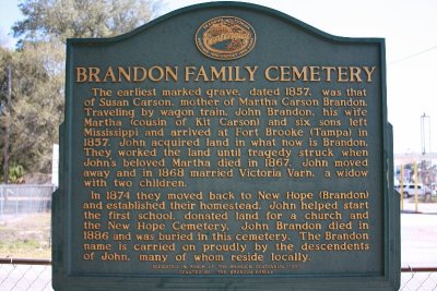 Brandon Family Cemetery Marker
