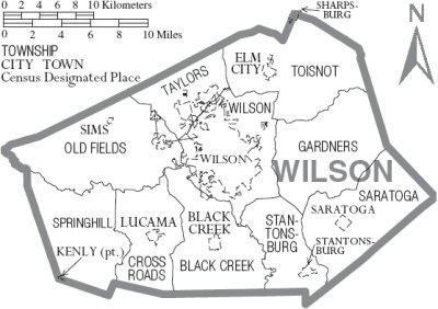 Wilson County NC Map
