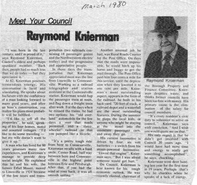 Raymond Knierman 1980 Linesville, PA