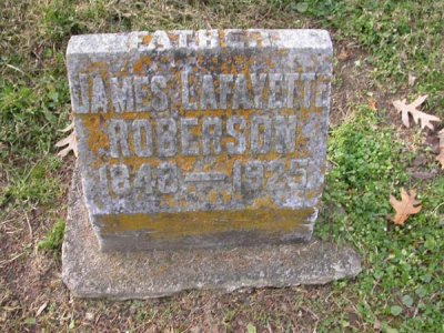 James Lafayette Roberson b. 1848 TN d. 1925 OH