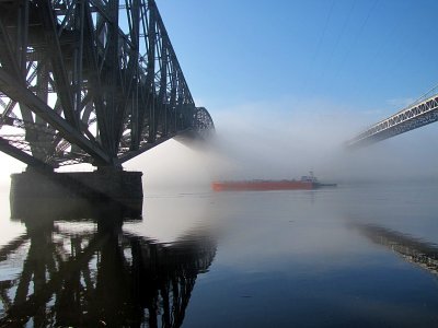 Brouillard aux ponts de Qubec
