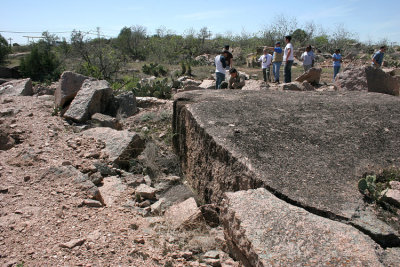 Exploring granite outcrop (Town Mountian Granite)