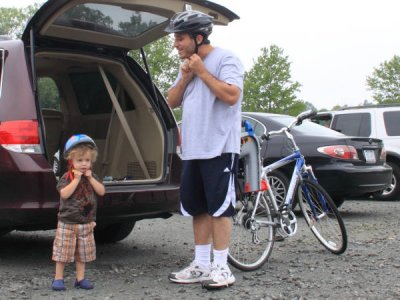Rockland Lake Biking with Itche Noach and Son,Dovid