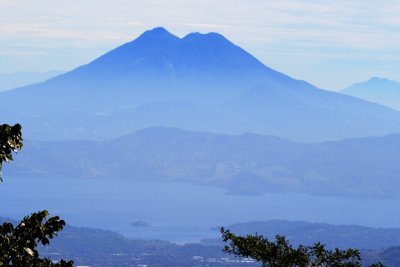 Volcan San Vicente over Lake Ilopango